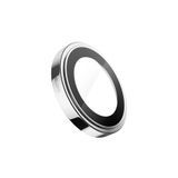 Blueo iPhone 13/14 / 15 Serisi Uyumlu PVD Stainless Steel Su ve Toz Geçirmez Lens Koruyucu (Gri, 15 Pro Max)
