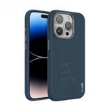 Blueo iPhone 14 Pro Max Uyumlu Lacivert Deri Punk Premium Telefon Kılıfı