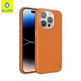 Blueo iPhone 14 Pro Max Uyumlu Turuncu Deri Premium Telefon Kılıfı