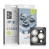 Blueo-iPhone 14 Pro/14 Pro Max Uyumlu Gümüş Metal Çerçeve Kamera Lens Koruyucu