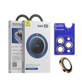 Blueo iPhone 14/15 Serisi Uyumlu Titanyum Sapphire Crystal Safir Lens Koruyucu (Gold, 14 Pro / 14 Pro Max)