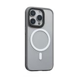 Blueo iPhone 15 Manyetik Özellikli Uyumlu Frosted Dual Color Skin Friendly Gri Telefon Kılıfı