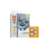BLUEO İphone 15 Pro Max Orijinal Metal Çerçeve Gri Kamera Lens Koruyucu