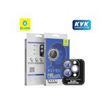 BLUEO İphone 15 Pro Max Pvd Stainless Steel Su / Toz Geçirmez Naturel Titanyum Gri Kamera Lens Koruyucu