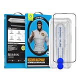 Blueo-Iphone 15 Pro Max Uyumlu Anti-Dust Uygulama Aparatlı Toz Koruma HD Darbe Emici Cam Ekran Koruyucu
