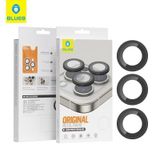 Blueo iPhone 15 Pro Max Uyumlu Turuncu Orijinal Metal Çerçeve Kamera Lens Koruyucu (iPhone 15 Pro Max)