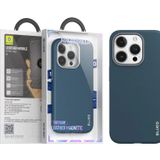 Blueo iPhone 15 Pro Premium Leather Phone Case With Magnetic Kılıf Lacivert