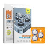 Blueo-Iphone 15 Pro Uyumlu Orijinal Mavi Metal Çerçeve Kamera Lens Koruyucu