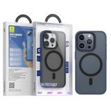 Blueo-iPhone 15 Uyumlu Frosted Dual Color Skin Friendly Kılıf Lacivert