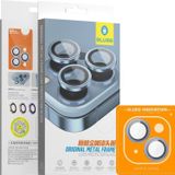Blueo-Iphone 15/15 Plus Uyumlu Mavi Orijinal Metal Çerçeve Kamera Lens Koruyucu