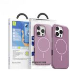 Blueo iPhone 16 Pro Max Uyumlu Brown Series Anti-Drop Manyetik Özellikli Pembe Telefon Kılıfı
