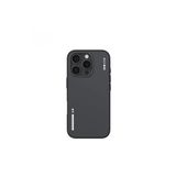 Blueo iPhone 16 Pro Max Uyumlu Manyetik Özellikli Dual Color Liquid Silikon Siyah Telefon Kılıfı