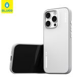 Blueo iPhone 16 Pro Uyumlu Manyetik Özellikli Dual Color Liquid Silikon Beyaz Telefon Kılıfı
