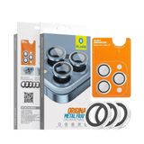 Blueo iPhone 16/16 Plus / 16 Pro / 16 Pro Max Uyumlu Metal Frame Aplikatörlü Kamera Lens Camı Koruyucu (Şeffaf, iPhone 16 Pro / 16 Pro Max)