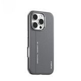 Blueo iPhone 16/16 Plus / 16 Pro / 16 Pro Max Uyumlu Premium Leather Deri Telefon Kılıfı (Gri, iPhone 16 Plus)