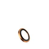 Blueo Iphone 17 Pro / 17 Pro Max Uyumlu Metal Çerçeveli Yansıma Önleyici Kamera Lens Koruyucu - Turuncu