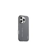 Blueo Mr. Gorilla Iphone 16 Pro Magsafe Uyumlu Premium Pu Deri Metal Kamera Korumalı Telefon Kılıfı - Gri