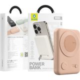 Blueo Mr.Gorilla Magsafe 10.000 mAh 20W PD 15W Standlı Kablosuz Pembe Powerbank