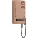 Blueo Pd 20W Mf Magsafe Uyumlu Type-C Çift Çıkışlı 10000 Mah Standlı Kablosuz Powerbank Şarj Aleti Pembe
