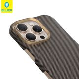 Blueo Plain Weave iPhone 16 Pro Max Uyumlu Air Aramid Fiber Manyetik Özellikli Gold Telefon Kılıfı