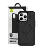 Blueo Punk Armor Aramid Fiber Anti-Drop Magsafe iPhone 14 Pro Kılıf Siyah