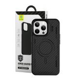 Blueo Punk Armor Aramid Fiber Anti-Drop Magsafe iPhone 14 Pro Max Kılıf Siyah