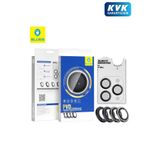 BLUEO PVD iPhone 16 Pro Max Uyumlu Siyah Black Paslanmaz Çelik Çizik Işık Engelleyici Kamera Lens Koruyucu