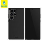 Blueo Samsung S24 Ultra Siyah Deri Premium Leather No Magentic Telefon Kılıfı