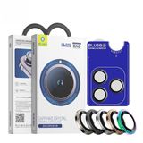 Blueo Sapphire Crystal iPhone 16 Pro / 16 Pro Max Uyumlu Titanyum PVD Safir Kamera Lens Camı Koruyucu (Desert/Çöl)