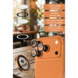 BLUEO Sapphire iPhone 17 Pro/17 Pro Max Uyumlu 9 MOhs %99.99 Safir Orange Titanium Kamera Lens Koruyucu