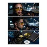 BluePepper Antifar Gece Görüş Gözlüğü Damla Model Araç Kullanırken Yardımcı Olur
