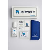 BluePepper GÖZLÜK KUTUSU + DERİ KILIF + MENDİL + SOLÜSYON