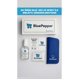 BluePepper Gözlük Temizleme ve Koruma Seti - Deri Gözlük Kılıfı + Sprey + Bez + Kutu Full Bakım Paketi
