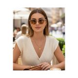 BluePepper Güneş Gözlüğü Soft Renk Trend Model Nude Çerçeve Kahve Cam Renk 53 Ekartman