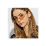 BluePepper GUPP PEMBE GÜNEŞ GÖZLÜĞÜ Cateye Gold Çerçeve 52 ekartman