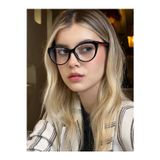 BluePepper Sydyney Siyah Cateye Mavi Işık Filtreli Gözlük BlueBlock Kedi Gözü, Optik Uyumlu Camları Değişebilir