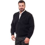 Blues Moda Astarlı Çelik Örme Casual Rahat Kalıp Hırka Mont Lacivert - Siyah
