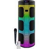 Blueseed BS-120 Rgb Bluetooth Speaker 6 x 4" Kablolu Mikrofon Uzaktan Kumanda - Siyah