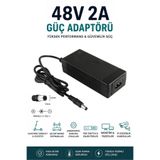 Bluesery 48V 2A Şarj Aleti Adaptörü 96W | Scooter, Bisiklet, Router, Kamera, LED Sistemleri, Yazıcı, Poe Ağ Sistemleri Uyumlu Adaptör