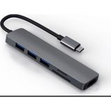 Bluesery Aırsky HC-13C Type-C To 2* USB 3.0 Sd Tf 4K Hd 1080P Hdmı Pd Kart Okuyucu Çevirici Hub