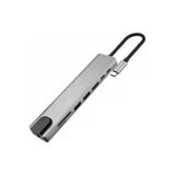 Bluesery Type C 8 Port Adaptör 4K Hdmı - Usb 3.0 - Type-C Kart Okuyucu - Gigabit Eternet