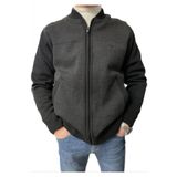 Bluesmoda Astarlı Cepli Fermuarlı Çelik Örgü Ceket Hırka