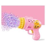 Bluest Shop Duck Baloncuk Tabancası Pembe 23 Halkalı Köpük Tabancası Pilli Eğlenceli Tasarım