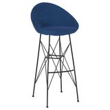 Bluetick Sembol Tel Ayak Küçük Bar Sandalyesi 75.cm BLU1776 - Lacivert