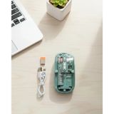Bluetooth 2.4G Usb Destekli Pilli Kablosuz Şeffaf Mouse