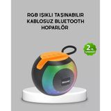 Bluetooth 5.0 Hoparlör – Rgb Işıklı, Güçlü Bas 360° Surround Ses