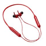 Bluetooth 5.0 Manyetik Spor Kulaklık Stereo Subwoofer Boyun Askılı Metal Kırmızı