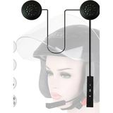 Bluetooth 5.0 Uyumlu Kablosuz Kask Kulaklık Mikrofon Seti Motosiklet Kulaklık - Siyah