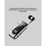 Bluetooth 5.2 Klipsli Kablosuz Kulaklık - Dijital Ekran & Titreşimli Uyarı ( Lisinya )