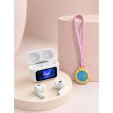 Bluetooth 5.4 Kablosuz Kulaklık Pembe Askılı Analog Charm Saat Ikili Set - 0 - 12 Yaş